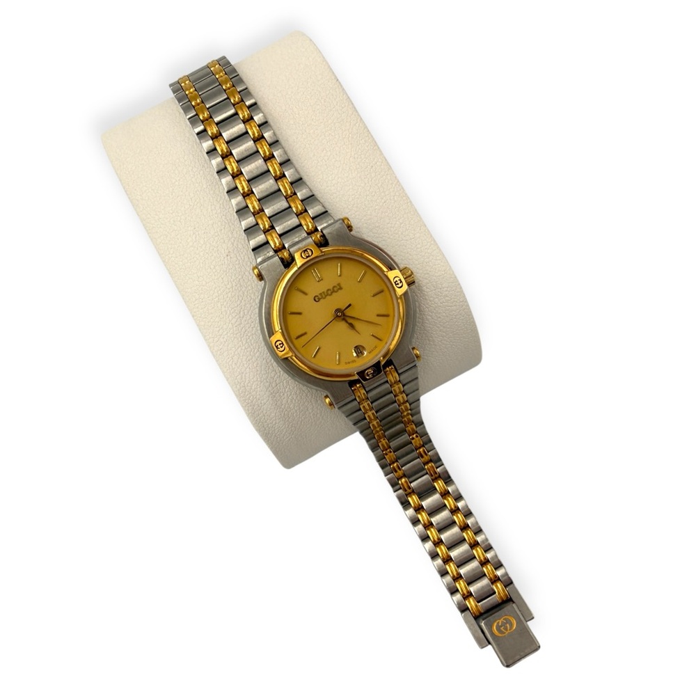 GUCCI 9000L Vintage Two-Tone Date Watch | COA Included